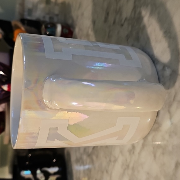 PINK Victoria's Secret Oversized Iridescent white Pearlized Mug 30 oz - Picture 11 of 12